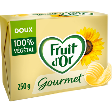Fruit d'Or Margarine Doux Gourmet 79% Mg Fruit D'or - Plaquette 250g