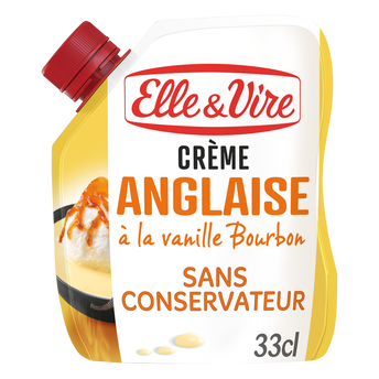 Image de Crème anglaise à la vanille bourbon ELLE&VIRE - poche de