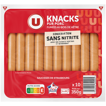 Image de U
Saucisses Strasbourg VPF x10