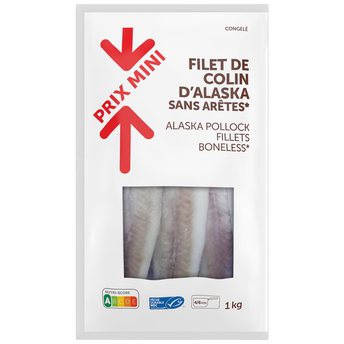 Image de Filet de colin d'Alaska MSC(sans peau/sans arête) PRIX MINI