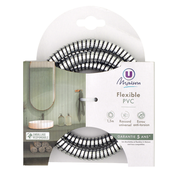 Image de U MAISON
Flexible en pvc annele 1,5m chrome/