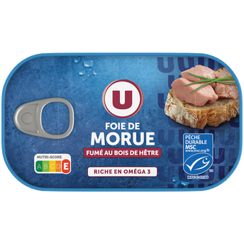 Image de U
Foie de morue fumé au feu de bois