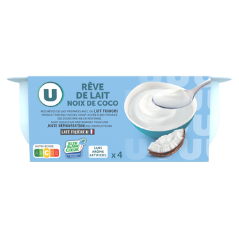 Image de U
Dessert lacté Rêve de lait noix de coco
