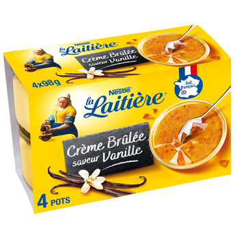Image de Crème brûlée avec éclats de caramel LA LAITIERE - 4 pots de
