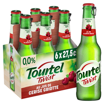Image de Bière aromatisée cerise sans alcool TOURTEL TWIST, 0,0° - Bouteilles
