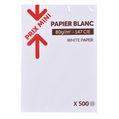 Ramette papier A4 80g 500 feuilles extra blanc 163CIE - Super U