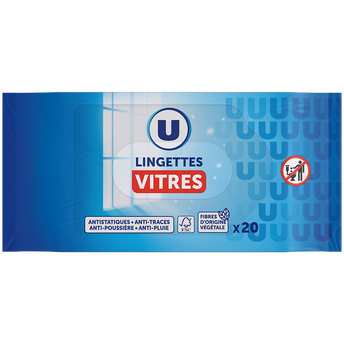 Image de U
Lingettes nettoyantes vitres