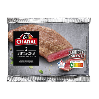Image de Viande Bovine Bifteck *** à griller CHARAL - 2 pièces 280 g