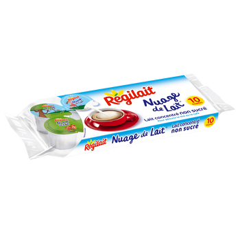 Image de Lait concentré non sucré "Nuage de Lait" REGILAIT, 10 coupelles