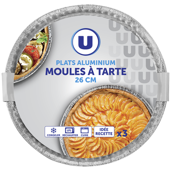 Image de U
Moules à tarte aluminium 26cm