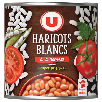 Image de U
Haricots blancs tomate - Boîte