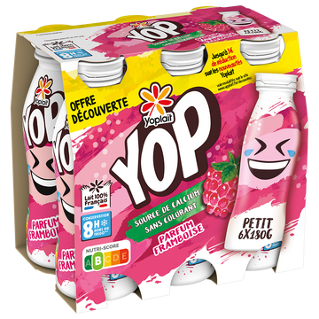 Yoplait Yrt À Boire Sucré Aromatisé Framboise Ptit Yop 6x180g