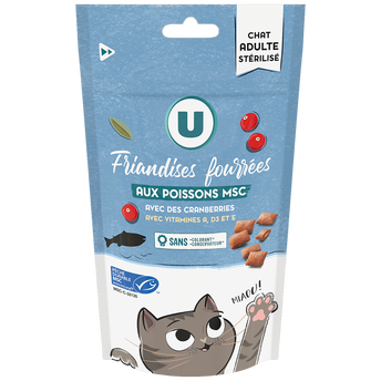 Image de U
Friandises fourrées au poisson MSC pour chat stérilisé