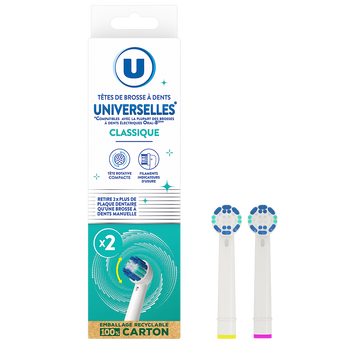 Image de U
Tête de brosse à dents universelle soin classique