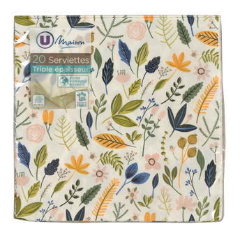 Image de U MAISON
Serviettes 3 Plis 40X40cm