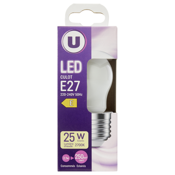 Image de U
Ampoule led Mini ronde 25w E27 opaque lumière