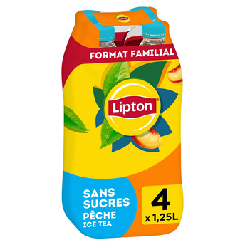Image de Lipton Ice Tea pêche zéro pet 4X1,25 litre Format