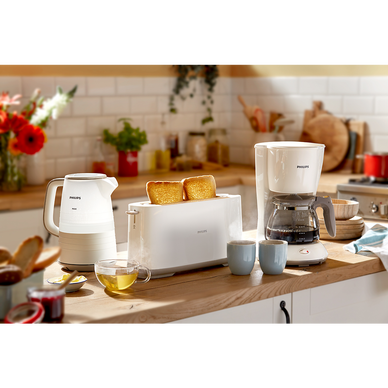 Philips HD7461/00 Cafetière Daily Aroma Swirl Blanc/Beige - 1000W, 1,2L, Arrêt Auto