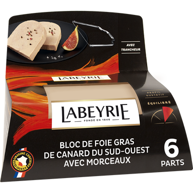Bloc foie gras canard LABEYRIE, duo 2 tranches de 80g - Super U, Hyper U, U  Express 