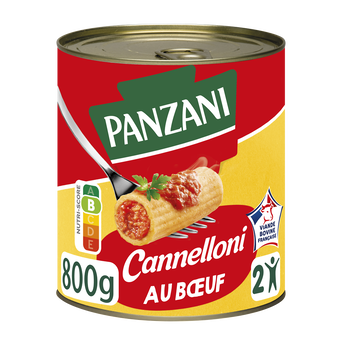 Image de Cannellonis pur boeuf à l'huile d'olive PANZANI, boîte de