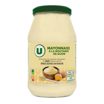 Image de U
Mayonnaise à la moutarde de Dijon sans colorant bocal