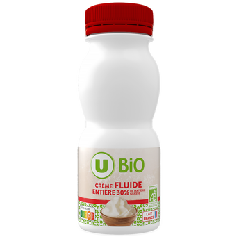 Image de U BIO
Crème fluide entière stérilisée uht 30%mg bouteille