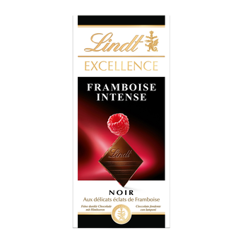Image de Chocolat noir framboise intense LINDT EXCELLENCE, Tablette de