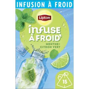 Image de Infusion à froid menthe citron LIPTON, x15 sachets