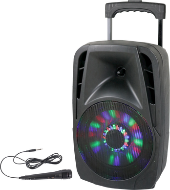 PARTY-8LED Enceinte portable 300W + Usb Bluetooth Fm Micro - Karaoke IBIZA  SOUND pas cher - Sound Discount