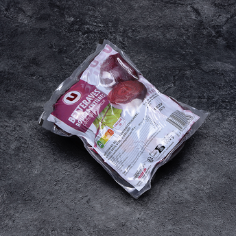 Image de U
Betterave rouge épluchée et cuite, sous vide, sachet