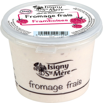 Isigny Sainte-Mère Fromage Frais À La Framboise Au Lait Pasteurisé 6,5% De Mg, Isigny Sainte Mere, Pot De 500g