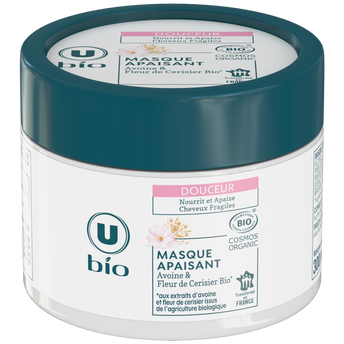 Image de U BIO
Masque capillaire Cheveux fragiles, lait d'avoine et fleur de cerisier