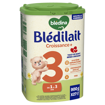 Blédina Lait De Croissance En Poudre Bledilait, Dès 12 Mois, Boîte De 900g