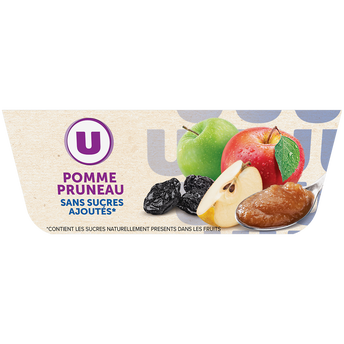 Image de U
Dessert fruitier coupelle pommes et pruneaux sans sucres ajoutés