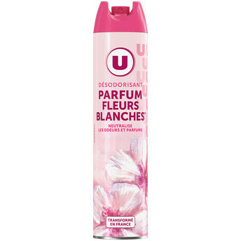 Image de U
Désodorisant fleurs blanches aérosol de