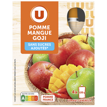 Image de U
Gourdes dessert fruitier pomme mangue goji sans sucre ajouté