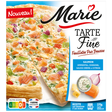 Marie Tarte Fine Saumon Emmental Oignon Crème Citron Marie 370g