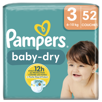 Image de Couches Baby-Dry Géant PAMPERS T3