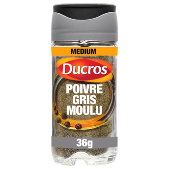 Image de Poivre gris moulu classique n° 7 DUCROS, boîte de