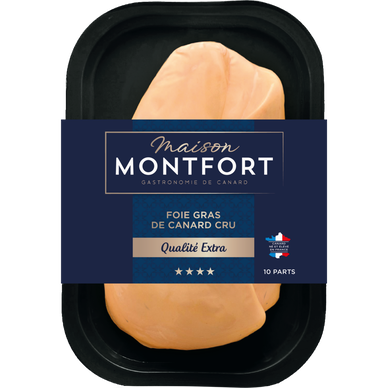 Foie gras cru extra, MONTFORT, 1 pièce - Super U, Hyper U, U
