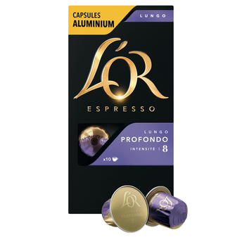 Image de Café capsules L'OR ESPRESSO Lungo Profondo N°8 - Compatible NESPRESSO