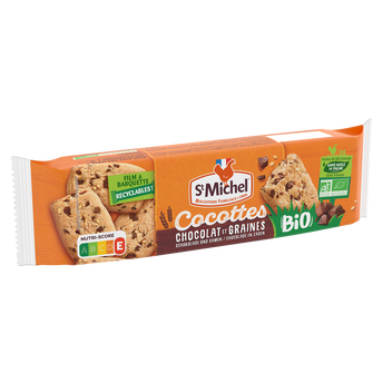Image de Biscuits bio Cocottes au chocolat et graines ST MICHEL