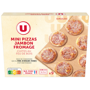 Image de U
Mini pizzas jambon fromage x9