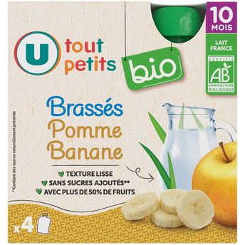 Image de U TOUT PETITS BIO
Gourdes Bébé Pomme Banane Yaourt dès 10 mois