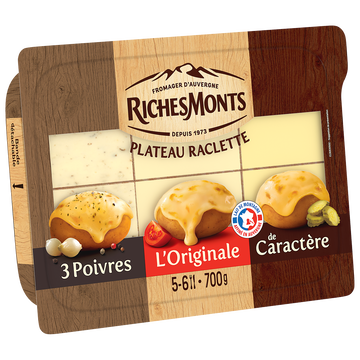 Riches Monts Fromage À Raclette : 3 Poivres, Classique, Caractére Riches Monts - 700g