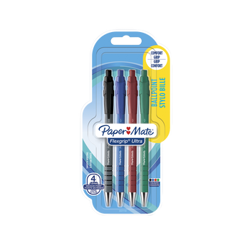 Image de Stylo bille flexigrip coloris assortis x4