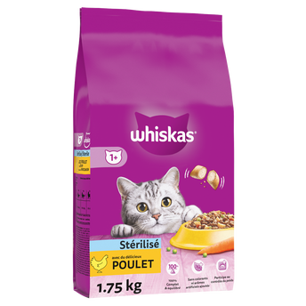 Image de Croquettes chat stérilisé au poulet WHISKAS