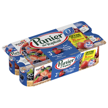 Yoplait Yaourt Sucré Aux Fruits Rouges Panier De Yoplait, 0%mg, 8x130g, Offredécouverte