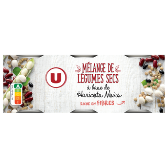 Image de U
Mélange de légumes haricots noirs - 3 boîtes de