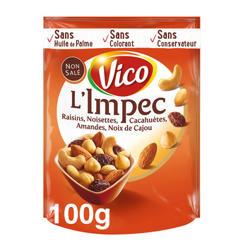 Image de L'impec noix de cajou, cacahuètes, raisins, noisettes, amandes VICO